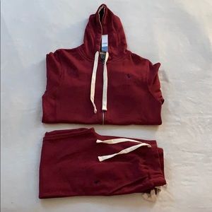 RL Polo sweatsuit set (Burgundy)